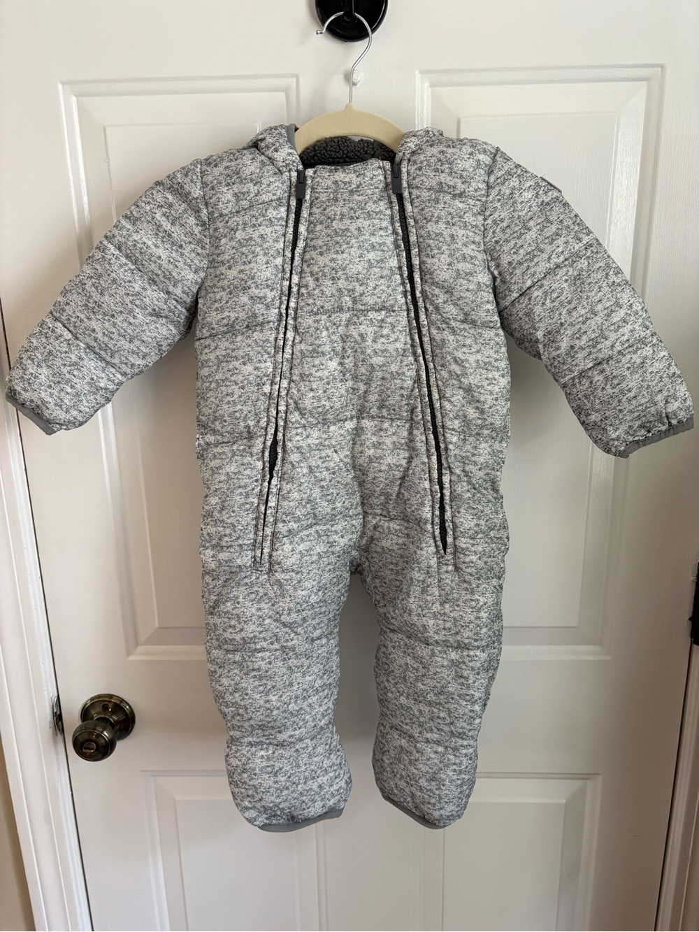 GAP Baby Hooded Puffer One-Piece Snowsuit 12-18 months